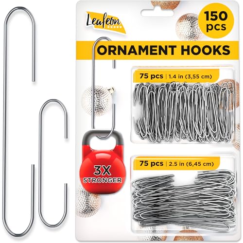 Leafeon 150 Pack Christmas Ornament Hooks – Great Xmas Ornament Hangers for Christmas Tree...