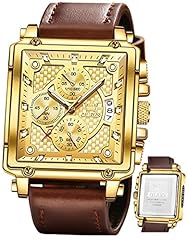 Brown Leather gold face