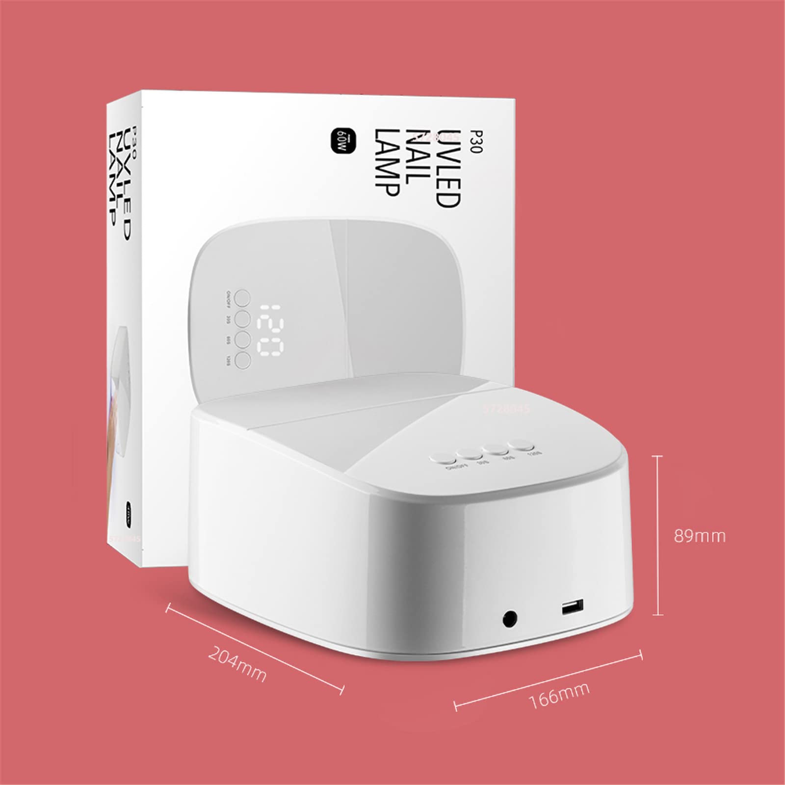ZYC Lampada per Unghie a LED Senza Fili UV 60W Ricaricabile 8000mAH Lampada Gel Senza Fili Lampada per Unghie Smalto per Unghie Lampada arricciacapelli per Tutti Gli smalti per Unghie in Gel