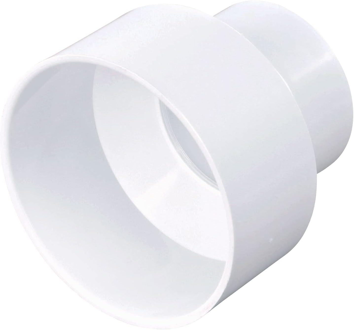 NDS 6P07 4" by 6" Reducer Coupling Hub by Hub, Solvent Weld Fitting, White