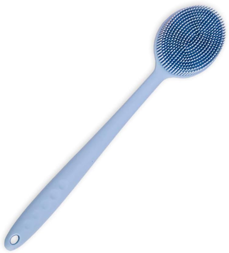 Back brush shower, Silicone Bath Body Brush Shower Long Handle with Ultra-soft Bristles,BPA-Free Body Scrubber for women and men