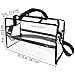 SHANY Clear PVC Water-Resistant Travel Tote Bag - Large See-Thru Bag with Adjustable Shoulder Straps and Zippered Pockets