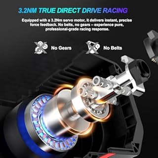 PXN V10 Ultra Volante da Gioco – Base con Motore Servo Direct Drive 3,2 Nm Force Feedback, Pedali PD HM Acceleratore & Freno, Volante 270mm – Volante Sim Racing per PC, PS4 & Xbox