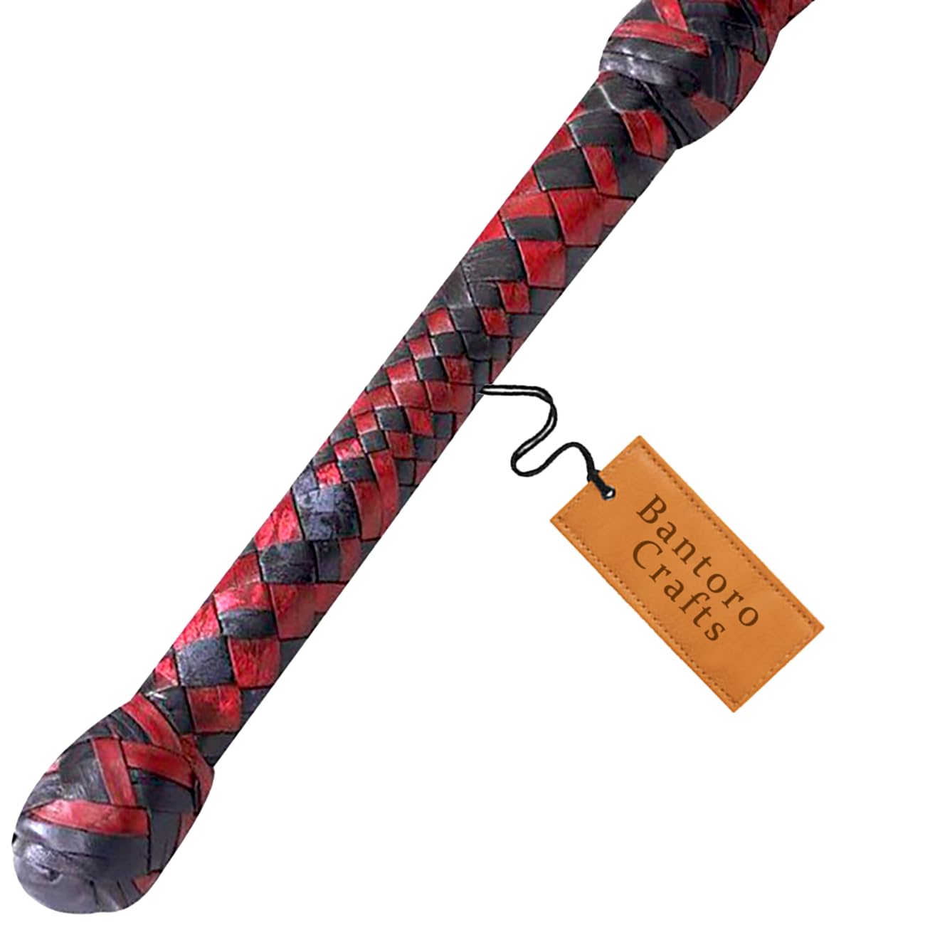 Indiana Jones Nero e Rosso Pelle Frusta Intrecciato in 16 Trecce Professionale Frusta del Toro Pelle di Canguro Frusta Forte Che schiocca (6 Piedi (1,8 Metri))
