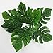 Amesii - Planta artificial con hojas de gran simulación, Monstera, color verde,...