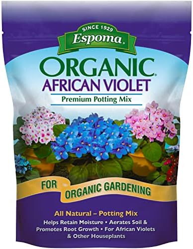 Espoma AV4, Organic African Violet Potting Mix, 4-Quart