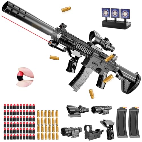 Spielzeug Pistole Kinder, Soft Bullet Toy Pistole,mit manuelles Nachladen, Soft Bullet Gun M416, Spielzeug-Schaumstoff-Blaster, Spielzeug Pistole für Erwachsene&14+Kindergeschenke