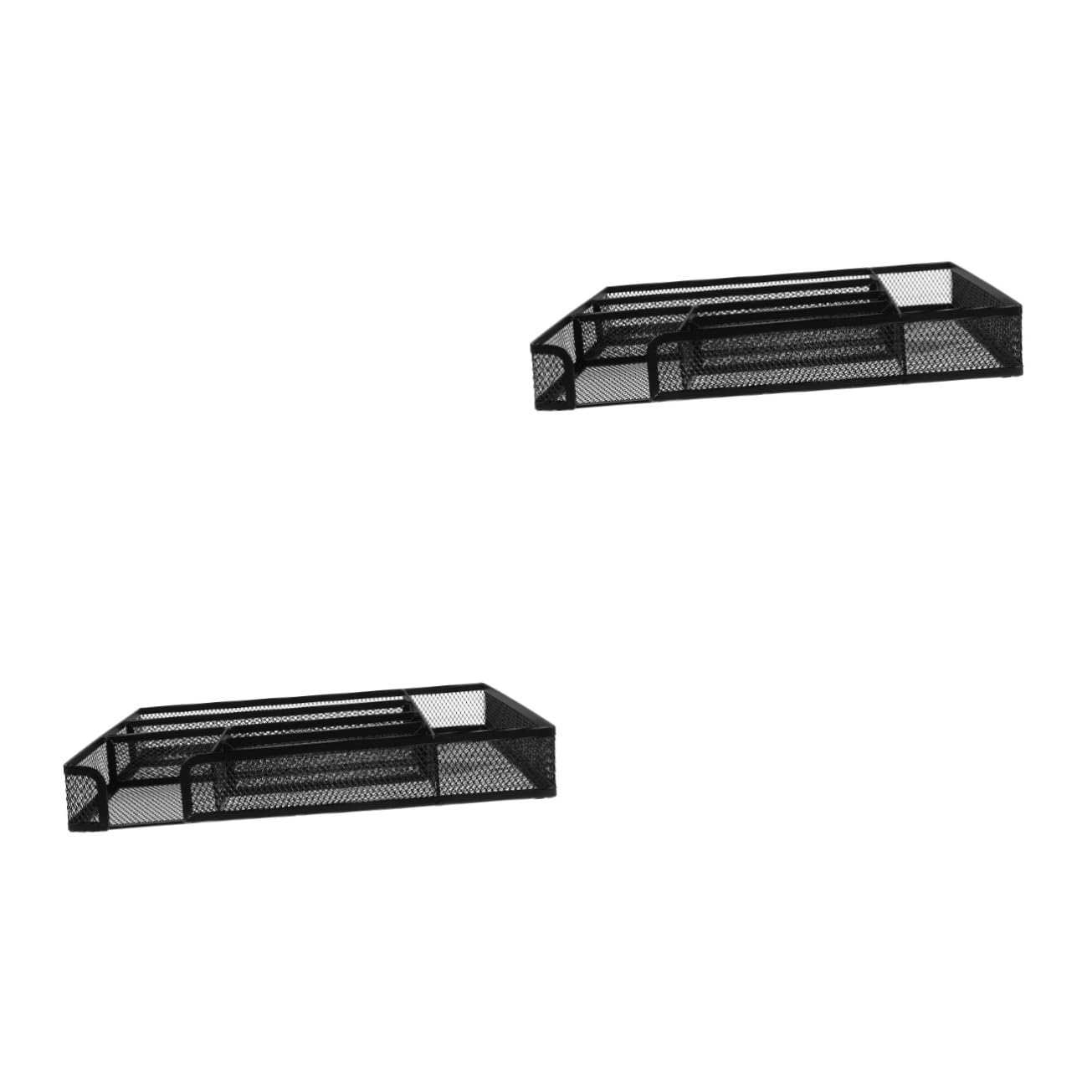 2pièces Organisateur De Bureau Rangement De Bureau à Compartiments Pour Stylo Et Fournitures Élégant Et Fonctionnel Type