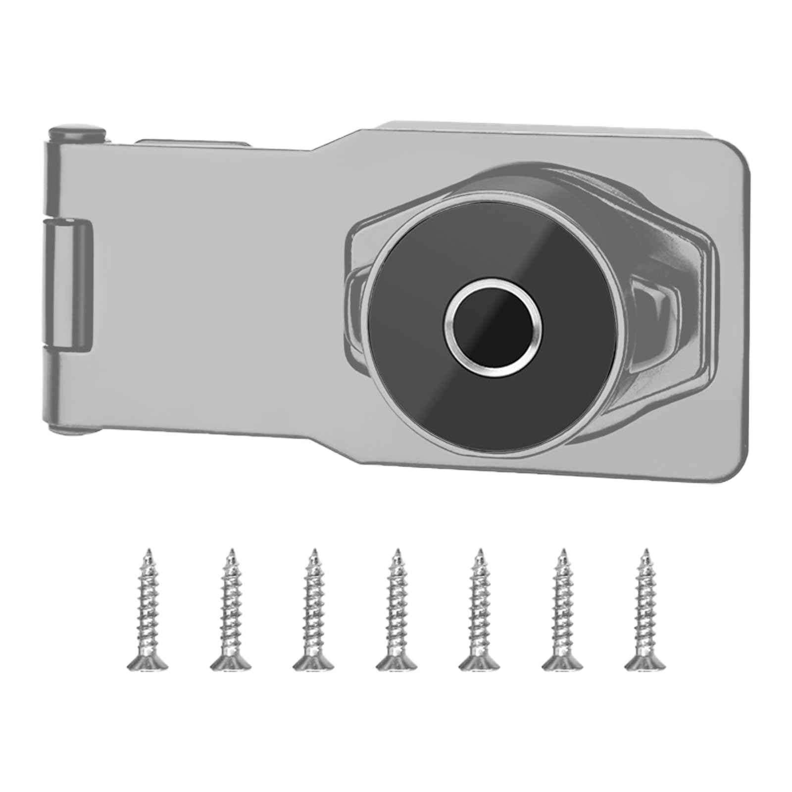 Robusts 5inch Keyed Hasp Easy Installs Lockset Modern 5inch Fingerprints for Enhances Security on Gate & Sheds Drawer Gate