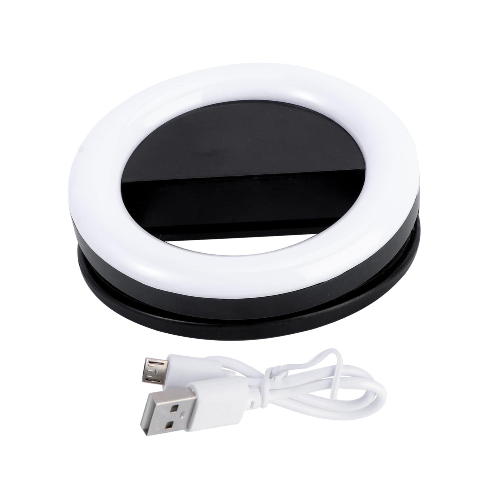 GRIRIW Clip Light for Phone 3-Color Led Ring Light 9 Brightness Levels Camera Fill-in Portable and Rechargeable for Live Streaming and Photography