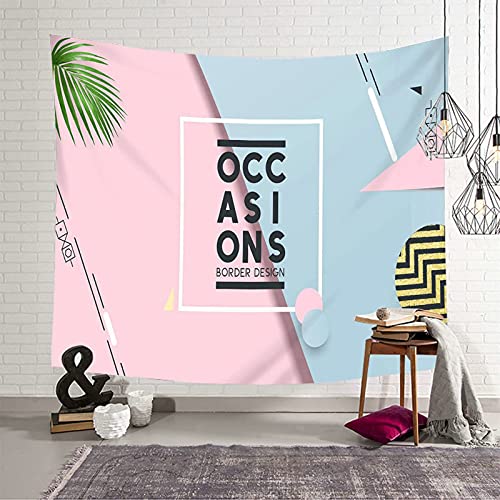 Tapiz de pared para dormitorio en tonos rosa y azul, poliéster KnSam de 150x130 cm