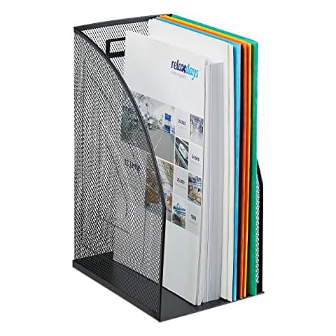 Relaxdays A4 Metal Magazine File Holder Cover