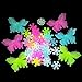 Kiddale 307 Pcs Glow in Dark Stars,Moon,Snowflake and Butterfly- Bright Multicolor Wall Stickers for Ceiling Decals-Bedroom Living Room Decor Kit for Kids Boys Girls
