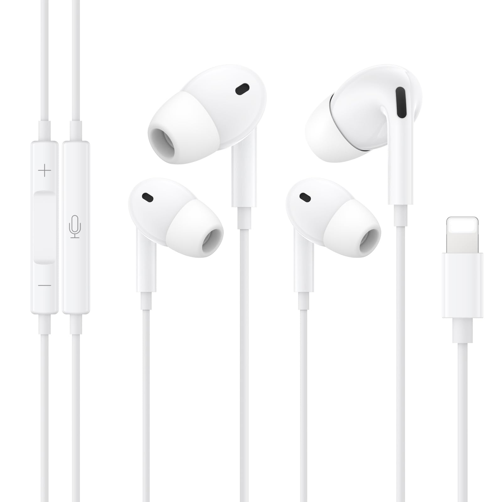 Earbuds Wired for iPhone Headphones Wired Headsets Corded Noise Isolating  Earphones Built-in Mic Volume Control Compatible with iPhone