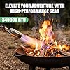 Propane Torch Weed Burner Heavy Duty-340,000 BTU Weed Torch with 2 Extension Modes, Piezo Trigger(Self Igniting)&12.5ft Hose, Multi-Fuel Compatible(1lb-100lb) for Weeds, Ice Melting, Roofing, Green