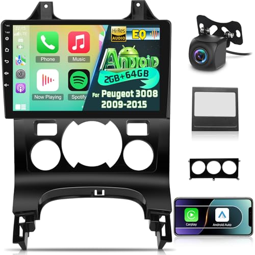Autoradio Peugeot 3008 2009-2015 Android avec écran tactile 9 pouces et GPS
