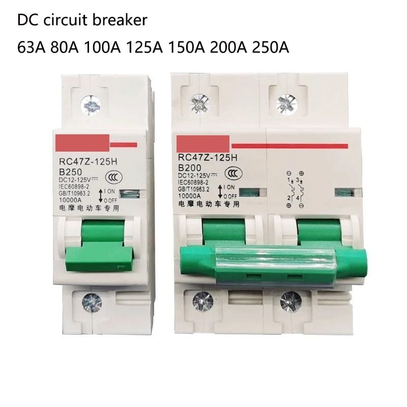 Salvavita Riarmo Automatico Interruttore automatico CC 1P 2P 80A 100A 125A 150A 200A 250A for 12V 24V 36V 48V 60V 72V 120V(2P,150A)
