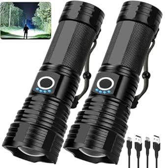 Sigoobal Rechargeable Led Flashlights High Lumens, 250,000 Lumen Super ...