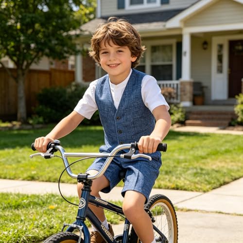 Image of Boy Shorts Kids Stretch School Uniform Clothes Flat Front Dress Casual Shorts with Pockets for Summer