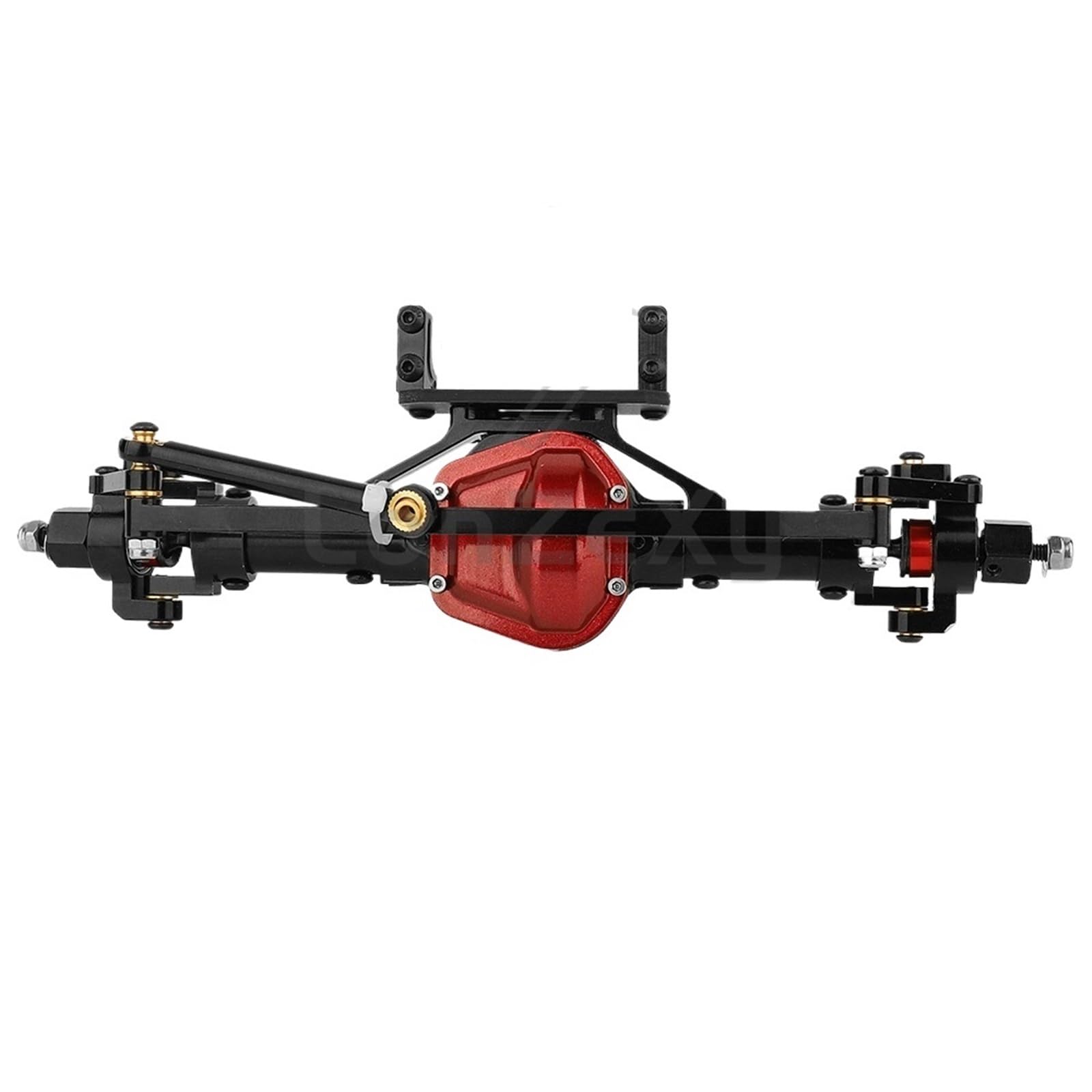 Metal Alloy Front Middle Rear Straight Axle wi/Servo Base for 1/10 RC Rock Crawler Car for Axial SCX10 RC 4WD 6x6 8x8 Upgrade Parts(Black Front Axle)