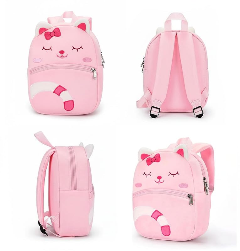 Image of Frantic Cute Backpack for Nursery Children Soft Plush Velvet Cartoon Animal Plush Preschool Mini Travel Bags for Baby Girl & Baby Boy Ideal for Girls, Boys & Toddlers, 2-5 Years