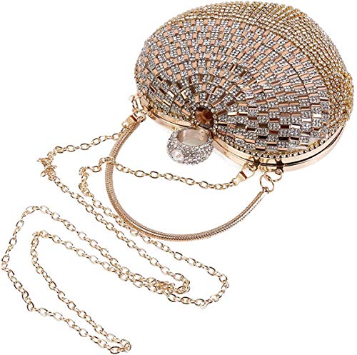Image of UMREN Women Luxury Heart Shape Tassel Evening Clutch Bag Rhinestones Wedding Party Purse Handbag