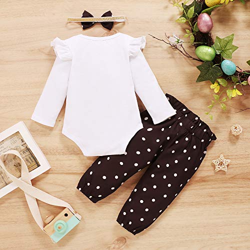 Baby Girl Thanksgiving Outfit Newborn Girl Clothes First Baby Thanksgiving Outfits Polka Dot Pants Set Fall Winter Baby Girl Clothes 0-3 Months #TOP4