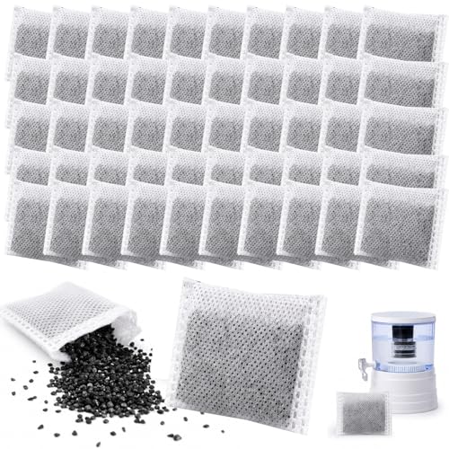 50 unidades por paquete de filtros de carbón activo, filtro de agua, carbón activado, granulado de carbón activo, adecuado para destiladores, filtro de carbón, filtro de destilación de carbón activo