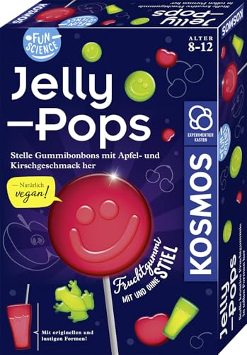 KOSMOS 654306 Fun Science Jelly Pops Fruchtgummi-Labor für Gummi-Drops Experimentierkasten für Kinder ab 8-12 Jahre DIY