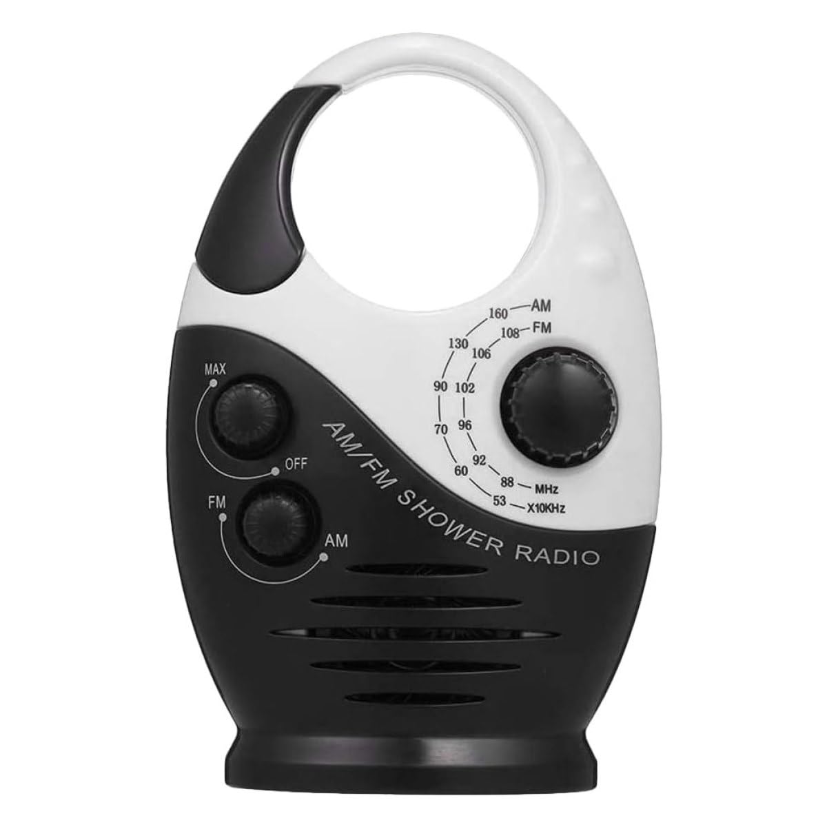 Radio Portátil Am/FM Mini Altavoz para Ducha Recargable Batería de Larga Duración Compacto para Baño y Uso Exterior Acceso Rápido a Emisoras Digitales