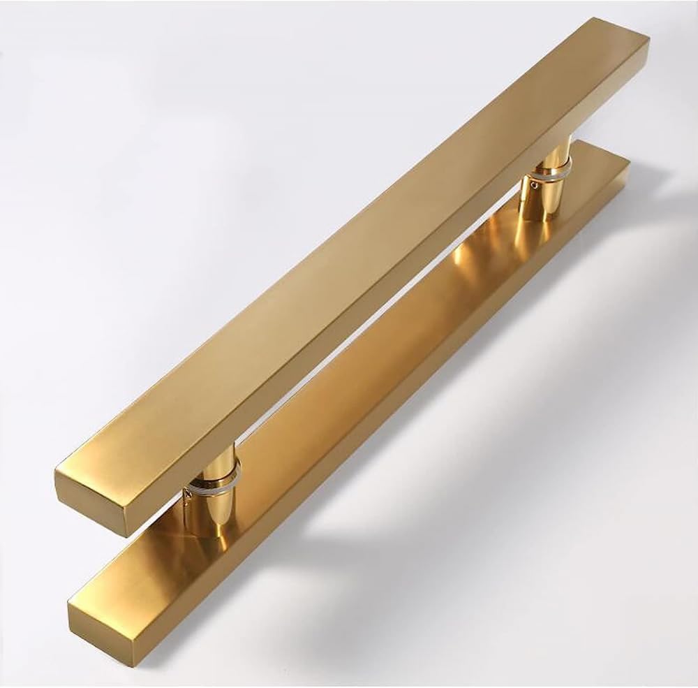 Uchwyt do szklanych drzwi prysznicowych, szczotkowane wykończenie, gałka łazienkowa do szklanych drzwi, kabin prysznicowych, regulowana 1000 mm (600 mm)