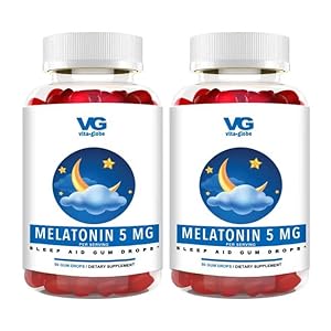 VitaGlobe Melatonin 5mg Gummy – Non-GMO, Vegan and Sleep Aid Supplement, Relieves Occasional Sleeplessness, 100 Count (Pack of 2)