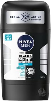 NIVEA Men Stick Deodorant Black&White Invisible Fresh 50 ml