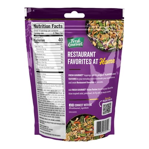 Image of Fresh Gourmet Asian Fusion Crunch Garlic Ginger Topper,3.5oz Resealable Bag