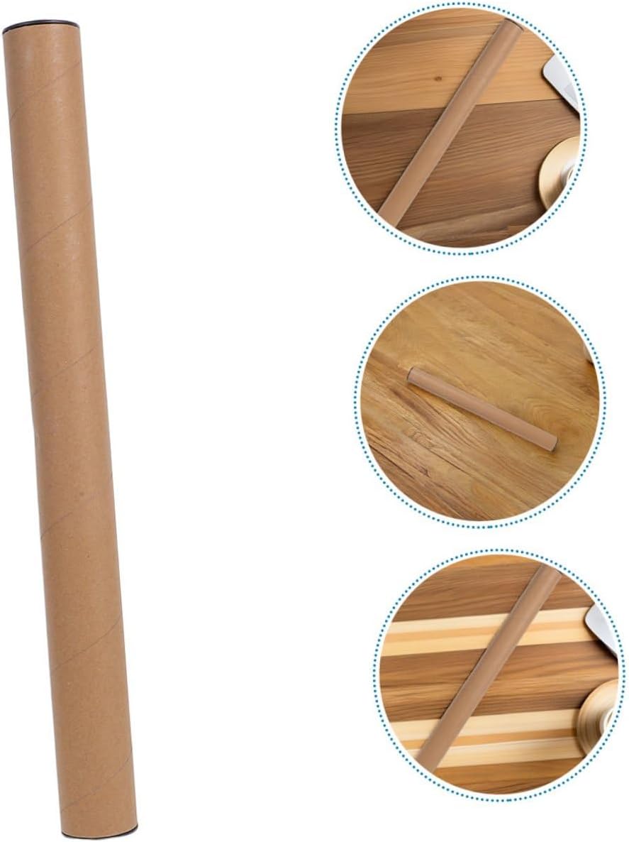 8pcs Mailing Tubes with Caps, 40x4cm Kraft Paper round Cardboard Poster Tubes for Document Storage, Artwork Protection, and Shipping