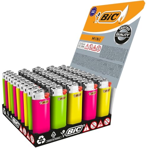 BIC Mini Feuerzeuge - Tray mit 50 Stück