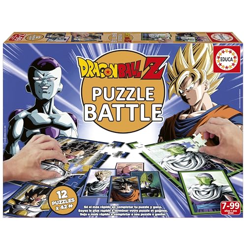 Educa - Puzzle Battle Dragon Ball | Juego de Mesa | Una auténtica Batalla de Piezas | A Partir de 7 años (20418)