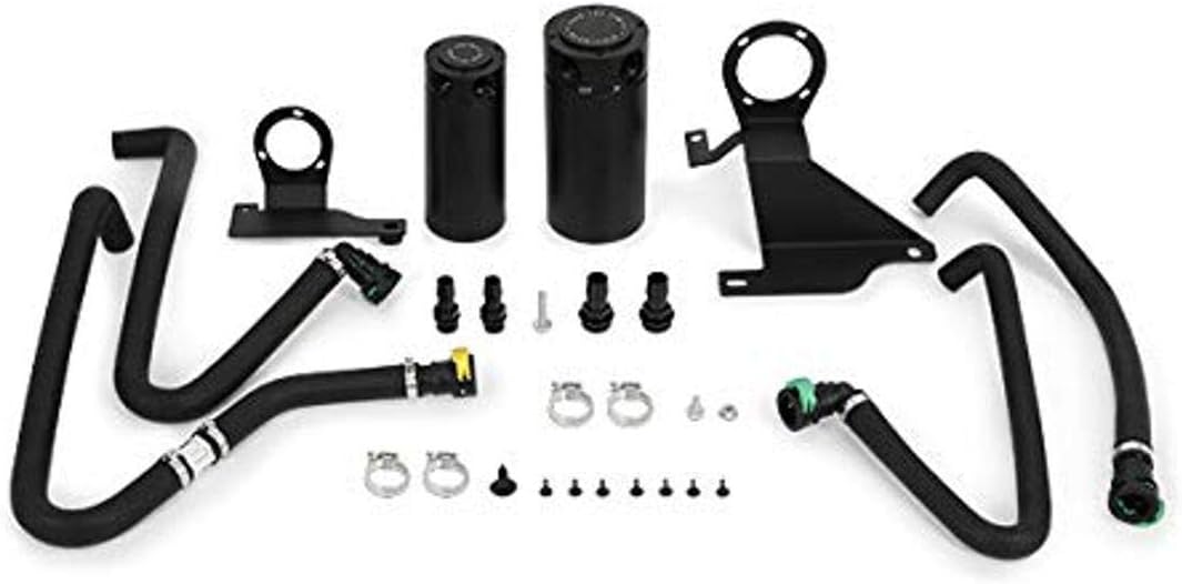 Mishimoto MMBCC-F35T-11SBE Baffled Oil Catch Can Kit, Compatible with Ford F-150 Ecoboost 3.5L, 2011-2014, Black