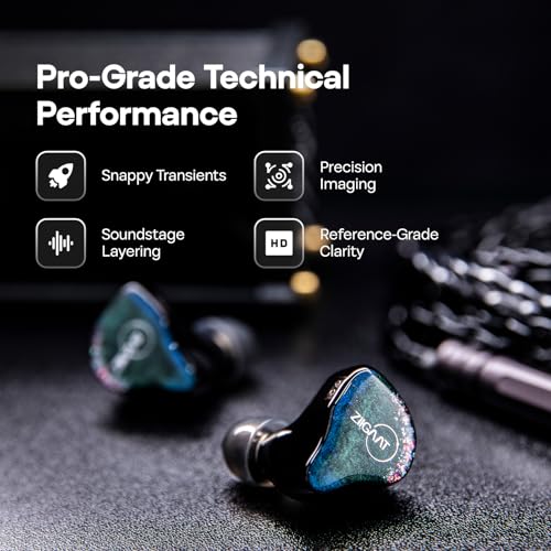 Image of Linsoul ZiiGaat Luna 6BA HiFi in Ear Monitor, Studio Monitor & Stage Performance IEM Earphones with Fast Response, Wide Soundstage, and Reference Clarity, Detachable Silver-Plated OFC Cable