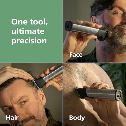 Image of Norelco Philips All-in-One 9000 Series 23-Piece Trimmer - Electric Shaver and Clipper for Face, Beard, Head & Body, Self-Sharpening Full Metal Blades, 29 Length Settings (0.5-16 mm), MG9575 /49