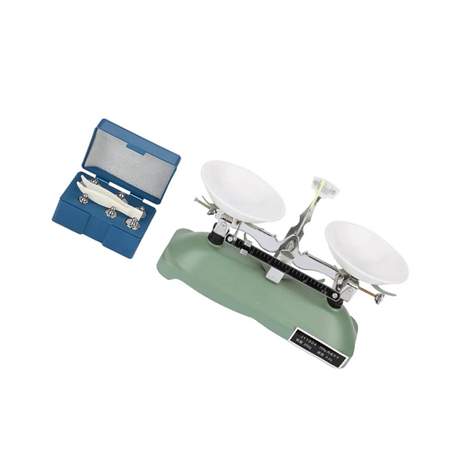 Scala del peso, strumento di misurazione della scala dell'equilibrio del vassoio meccanico 200g / 0,2g con bilancia del vassoio, pinzette e vari pesi