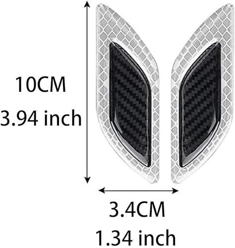 Miniatura 10 de 6 calcomanías 3D de rayas reflectantes fuertes, calcomanías reflectantes para parachoques de guardabarros de automóvil, calcomanía reflectante de