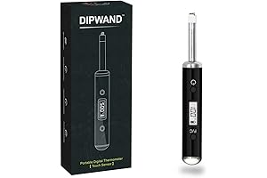 Portable Digital Meat Thermometer with Extended Probe and Color-coded LCD