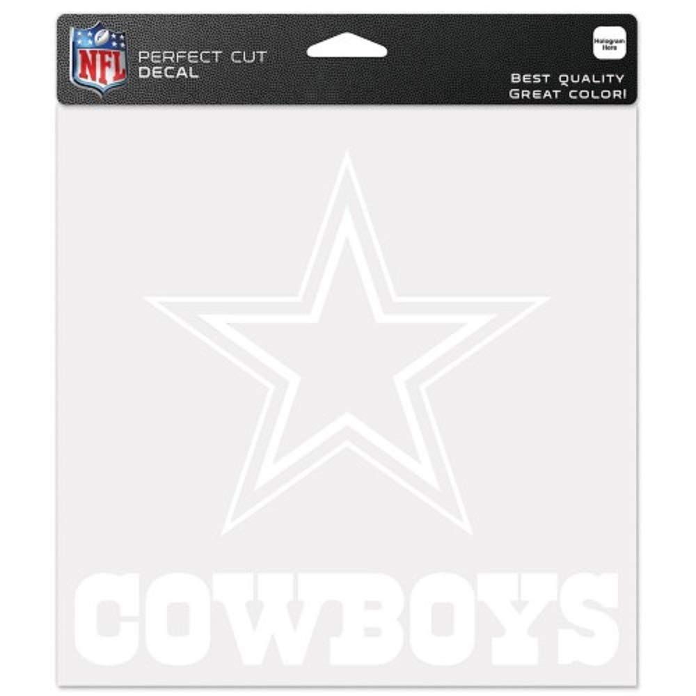 Wincraft NFL Dallas Cowboys WCR25659014 Perfect Cut Aufkleber, 20,3 x 20,3 cm, Weiß