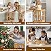 COSYLAND Kids Kitchen Step Stool，Toddler Standing Tower with CPC Certification, Removable Anti-Drop Railing Safety Rail Unique Patented Design Anti-tip Structure More Stable, 1.5-3 yrs Natural Bamboo