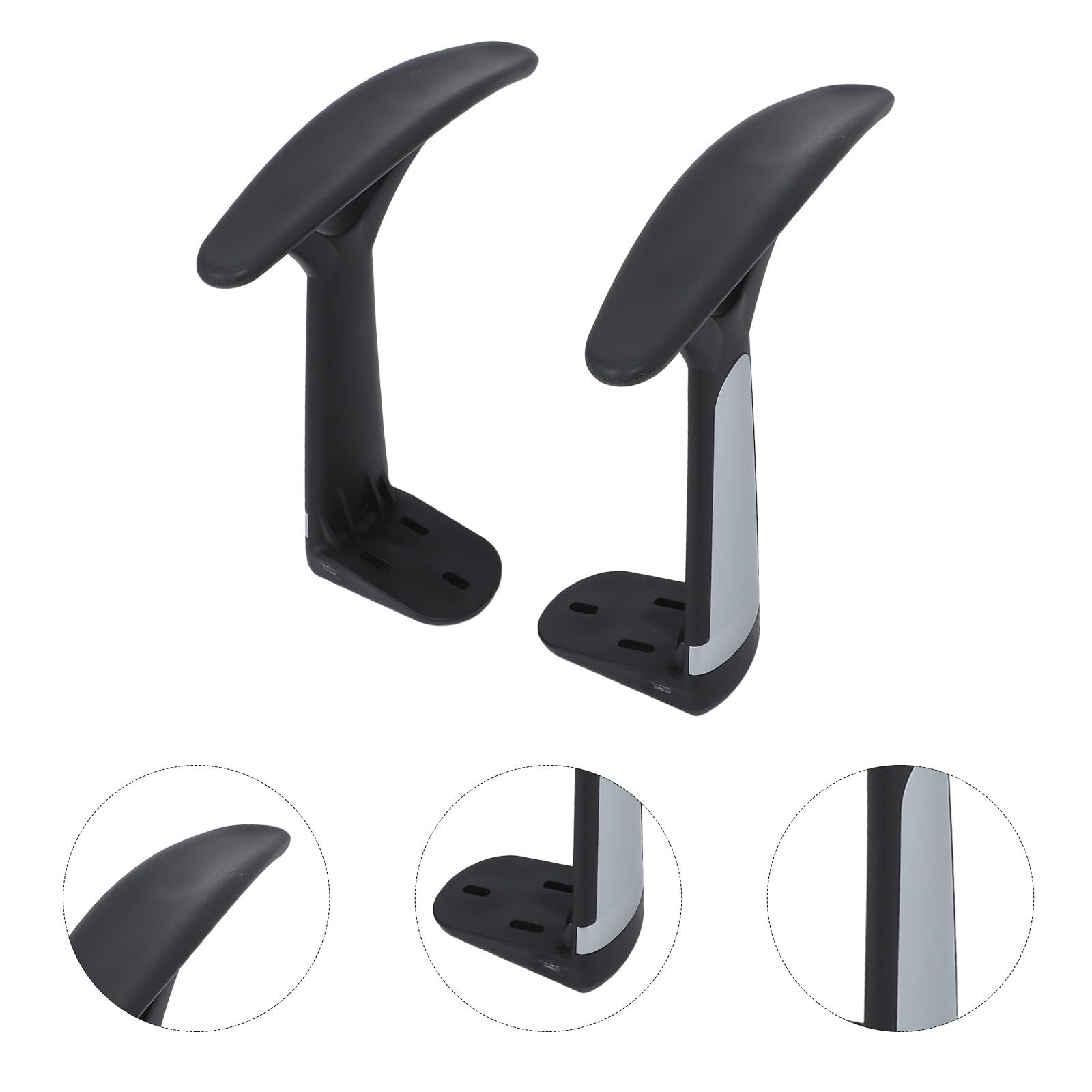 EXCEART Reposabrazos de Plástico para Silla de Oficina y Ordenador, Paquete de 2 Piezas Diseño Ergonómico y Construcción Resistente, Adecuado para Trabajadores y Jugadores