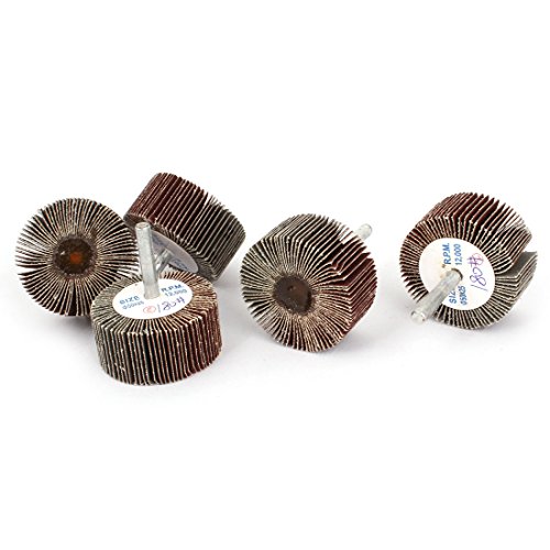 Aexit 5 Pieces Abrasives 180 Grit 50x25x6mm Cylindrical Grinding Polishing Flap Wheel Discs Model:80as293qo334