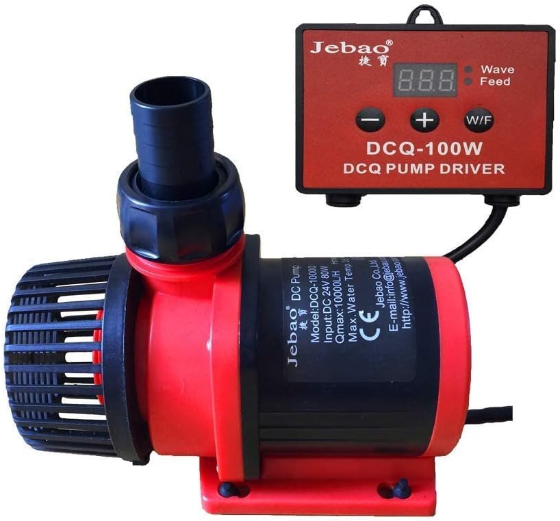 Jebao 80W 10000LPH Aquarium DC Controllable Water Return Pump Fish Tank Pump with Wave Function DCQ-10000(2650GPH)
