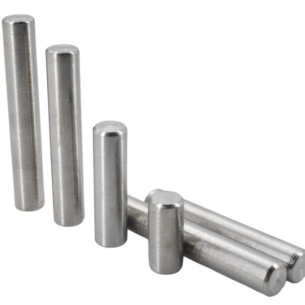 Pasador de ubicación cilíndrico de acero inoxidable 304, pasador de bloqueo de eje de fijación de metal, barra redonda, varilla de pasador sólida(M8,12mm (50Pcs))