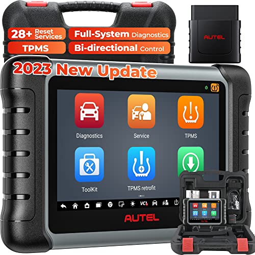 Autel Scanner MaxiCOM MK808S-TS, TPMS Programming/Relearn Tool, 2023 New Ver. of MK808S / TS608, OBD2 Diagnostic Scan Tool with Complete TPMS Service, Bi-Directional Control, 28+ Service, FCA SGW